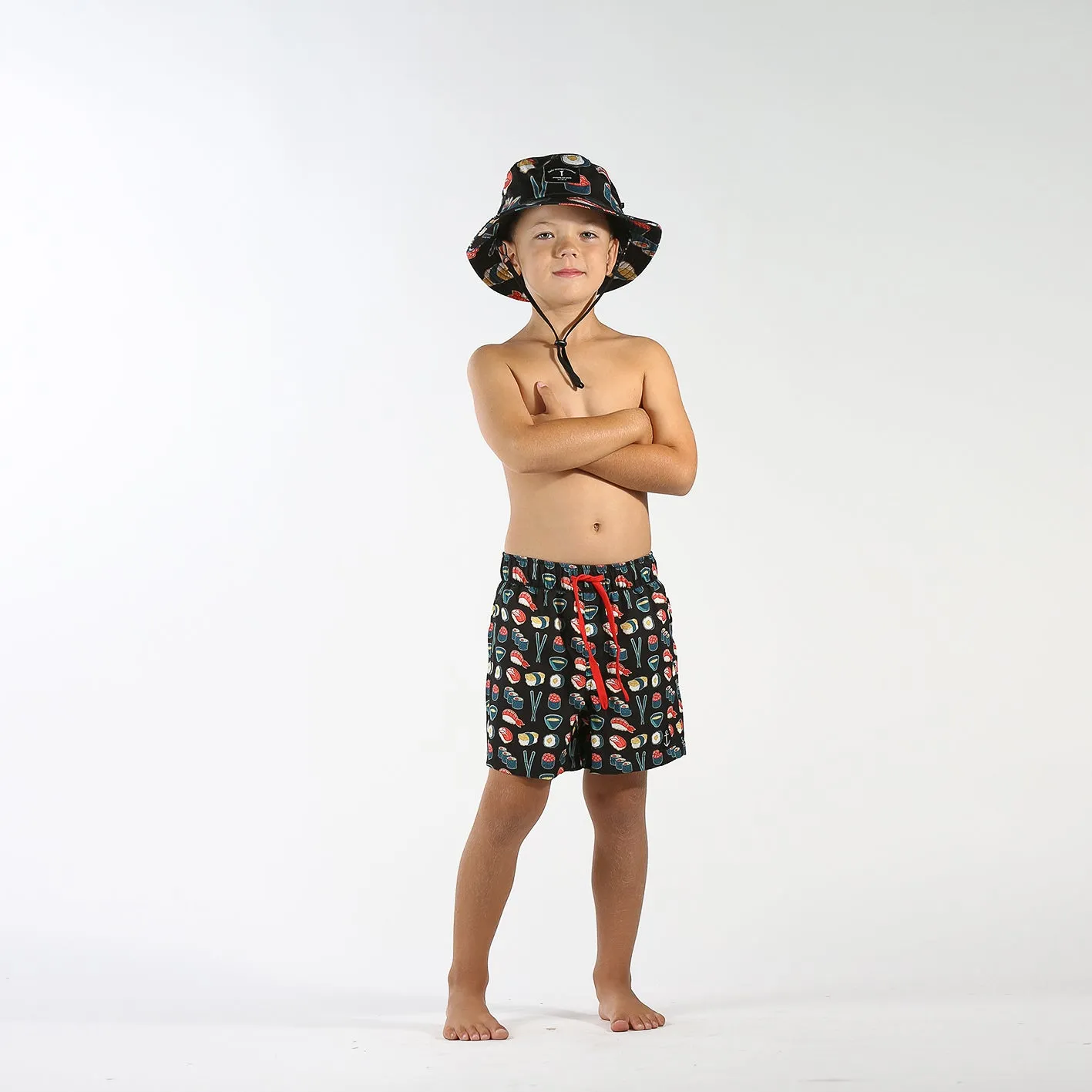 Hello Stranger Sushi Board Shorts - Black