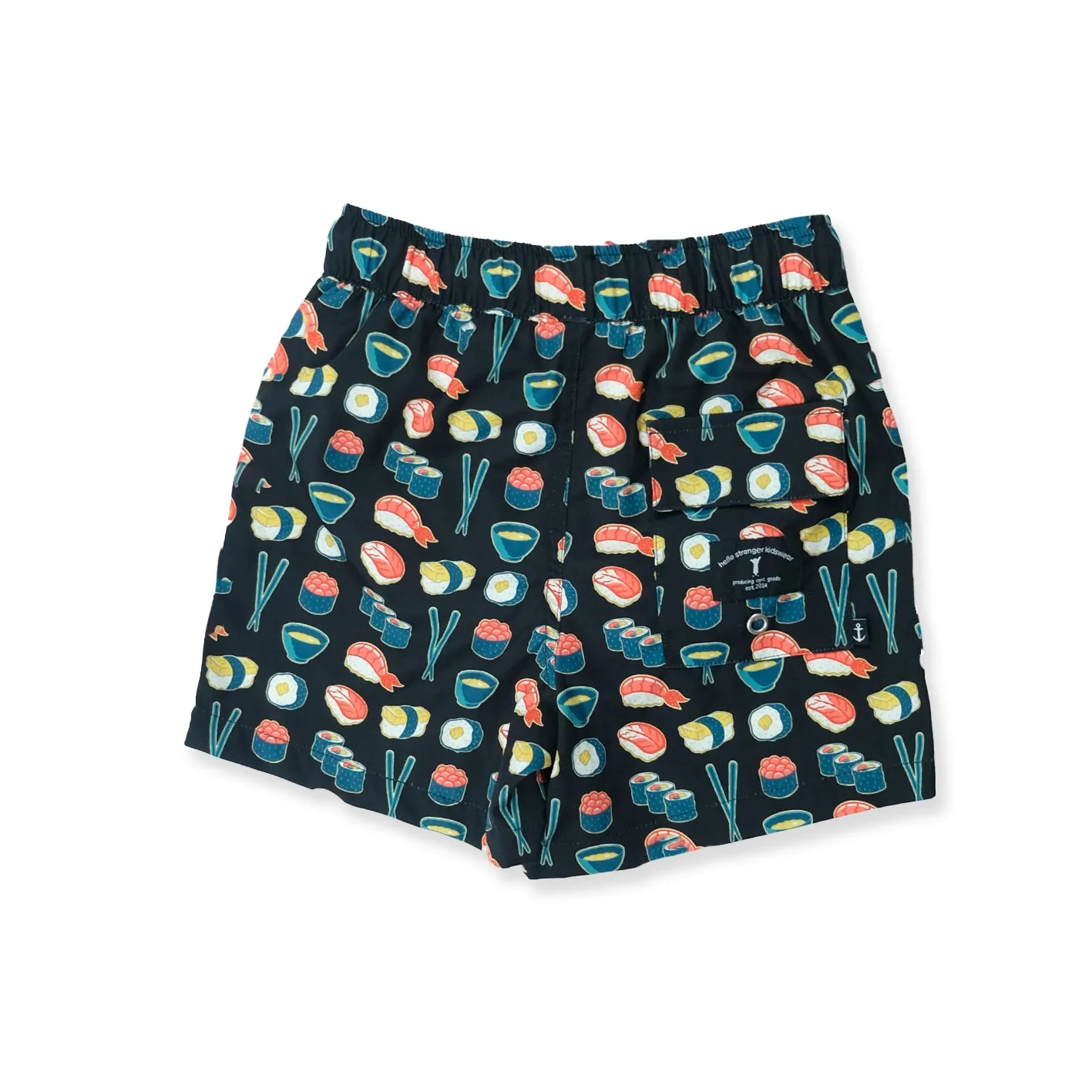 Hello Stranger Sushi Board Shorts - Black