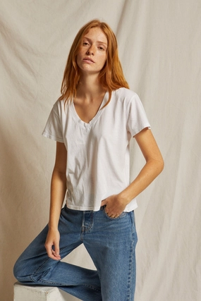 Unstructured Fit HENDRIX BOXY VNECK TEE