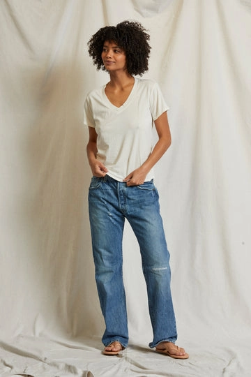 HENDRIX BOXY VNECK TEE Cozy Blouse