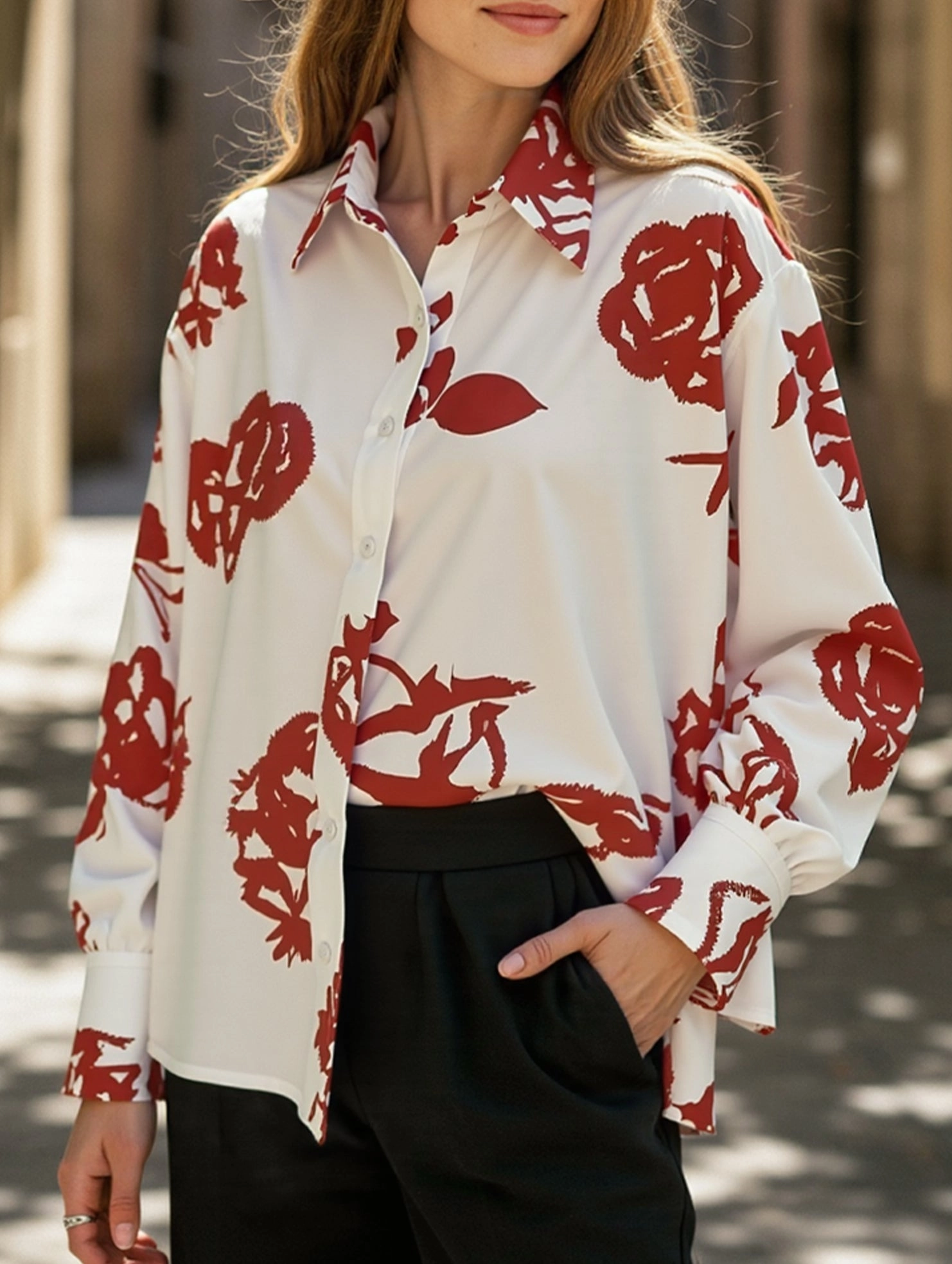 GarmentWashed Texture 2025 new casual printed shirt