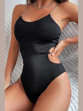 OdorResistantFinish HighStrength Threadwork WOMEN SEXY STRAP RULL UP WAIST BODYSUIT