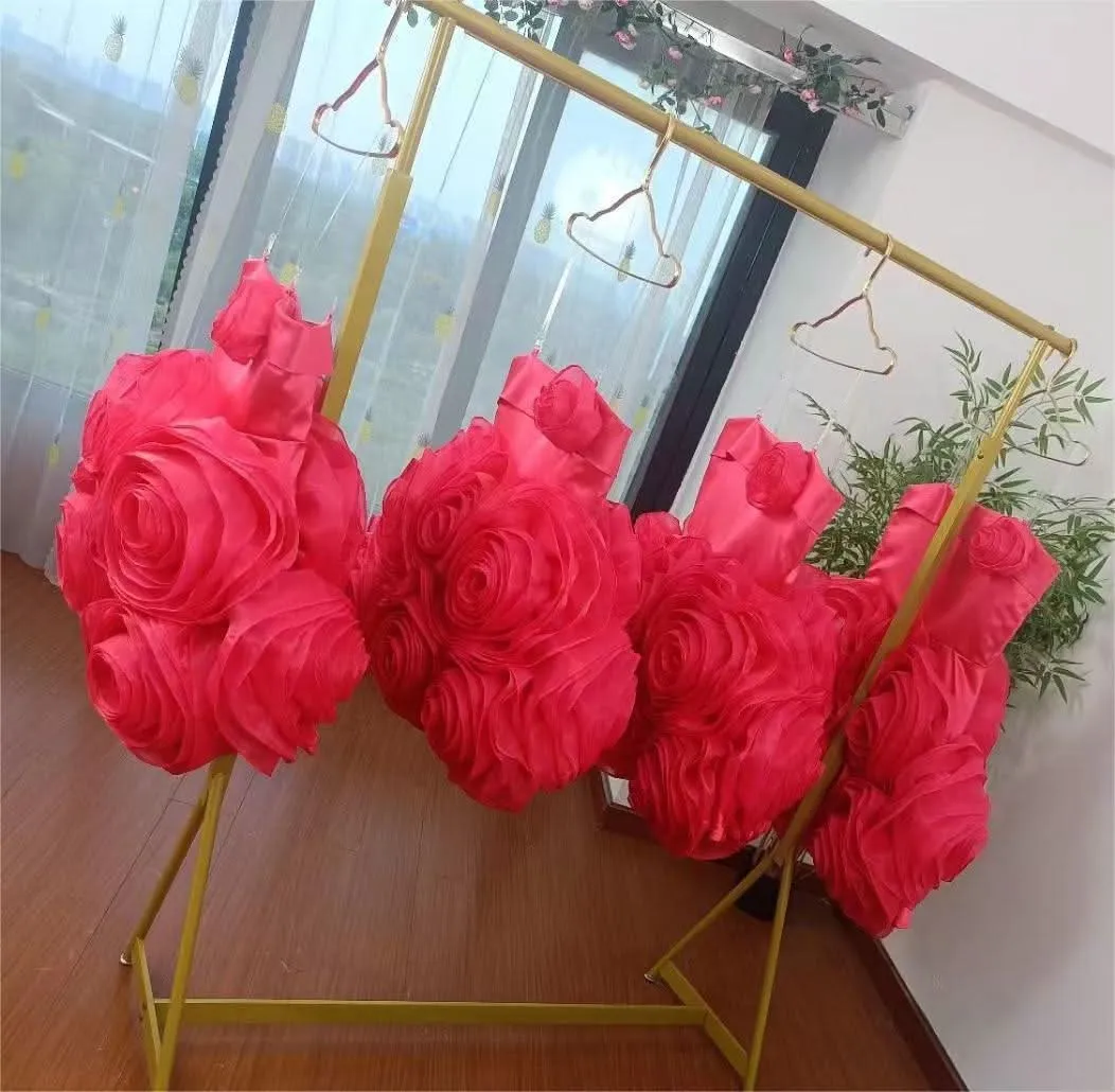 High quality hand-made Dreamy Rose Flower Girl Dress Grand Flower Girl Dress
