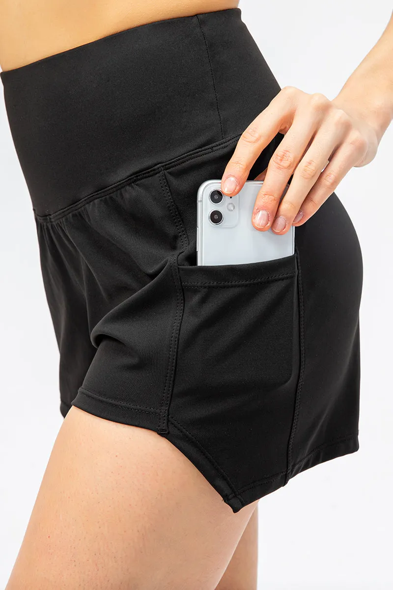 High-Rise Printed Athletic Shorts