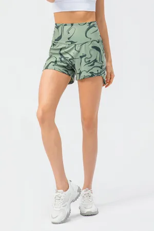 High-Rise Printed Athletic Shorts