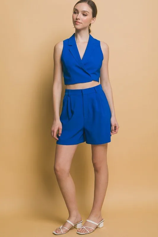 High Rise Tailored Shorts