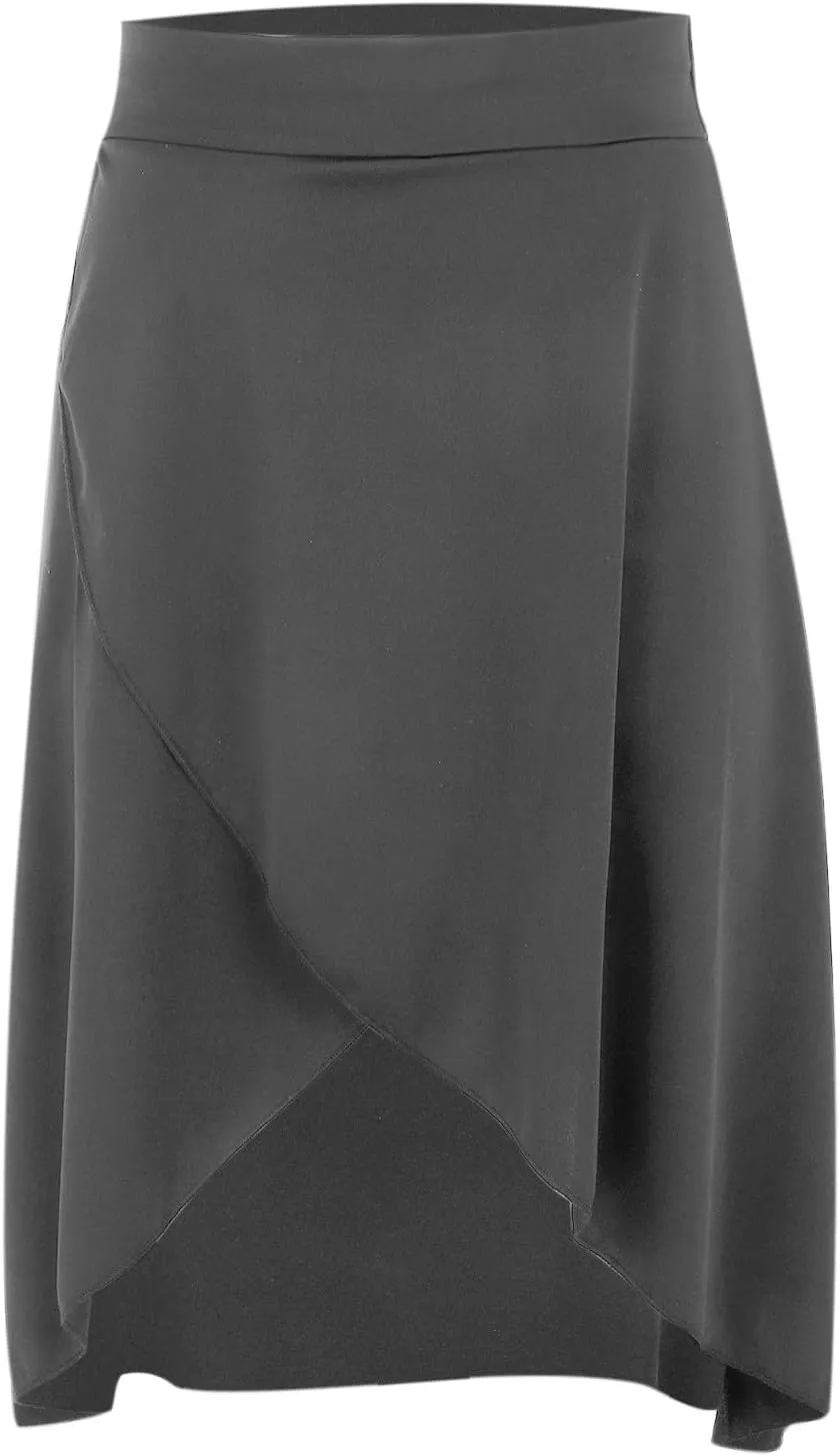 High Waist Maxi Skirt with Slit Ruffle Wrap Skirt Trendy Flowy Skirts for Women Long Skirts with Shorts Underneath