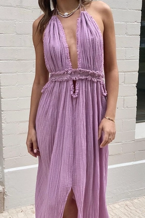 Lefkothea Dress Lilac Elegant Mood Machine-washable