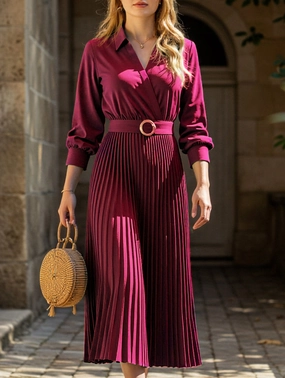 High-end plain color dress Fresh Tones Event Favorite