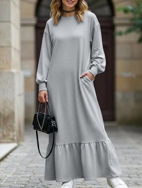 Women's loose-fitting sweatshirt dress Resort Ready Bold Pattern