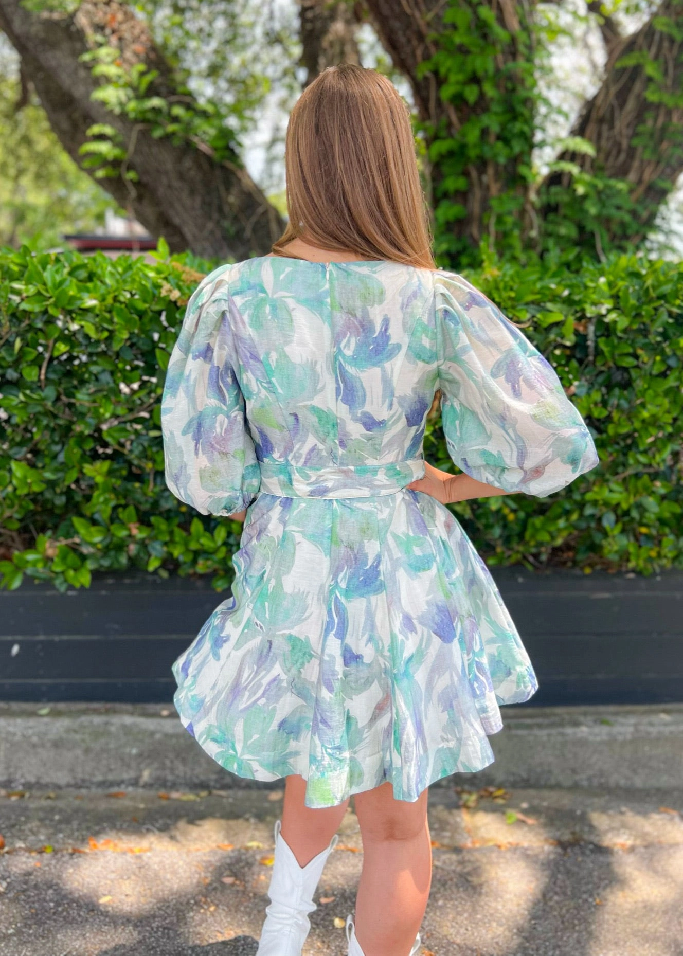 Gentle Drape Simple Spirit ALEXIS BELTED MINI DRESS