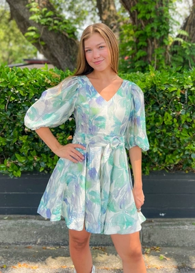 Polite Color Light and breezy summer dress ALEXIS BELTED MINI DRESS