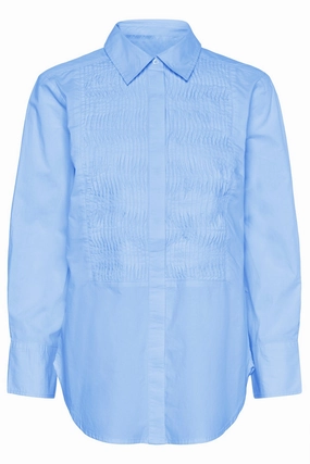 NATINKA RUFFLE SHIRT Distressed Texture