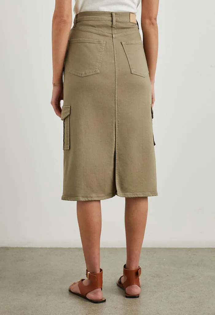 Highland Cargo Midi Skirt - Washed Olive