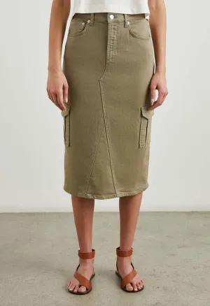 Highland Cargo Midi Skirt - Washed Olive