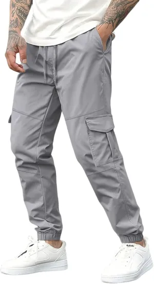 Hiking Pants Men Baggy Cargo Work Pants Cargo Overalls for Men Men's Flex Waist Outdoor Cargo Pant 30 X 34 Men's