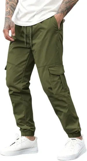 Hiking Pants Men Baggy Cargo Work Pants Cargo Overalls for Men Men's Flex Waist Outdoor Cargo Pant 30 X 34 Men's