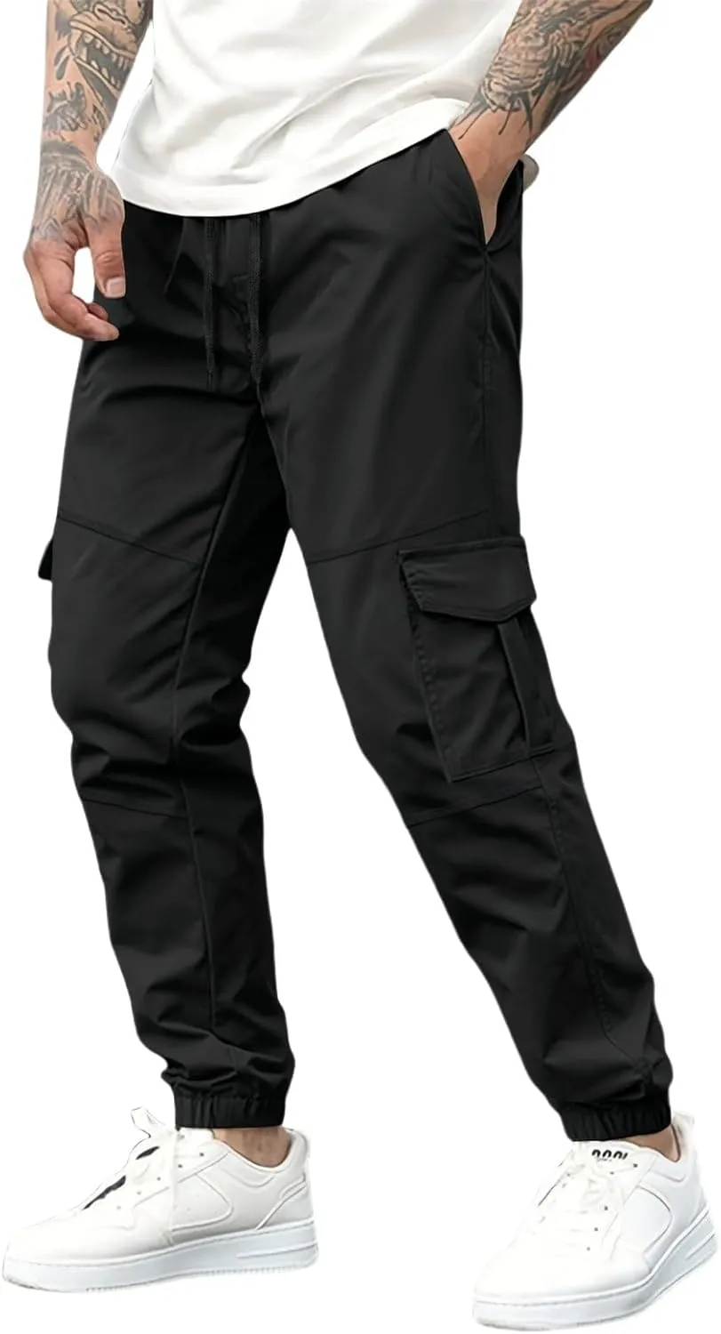 Hiking Pants Men Baggy Cargo Work Pants Cargo Overalls for Men Men's Flex Waist Outdoor Cargo Pant 30 X 34 Men's