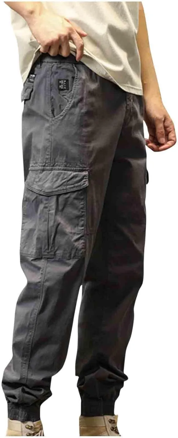 Hiking Pants Men Water Resistant Tactical Pants Lightweight Military Pant Outdoor Work Cargo Pants Multi-Pocket
