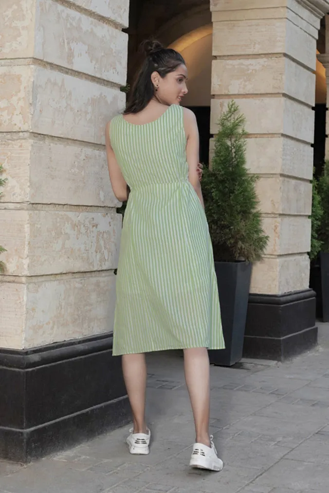 Hiral Stripes Gathered Dress