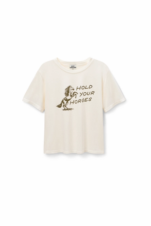 Relaxed Dress Trendy Look HOLD YOUR HORSES EVERYDAY TEE