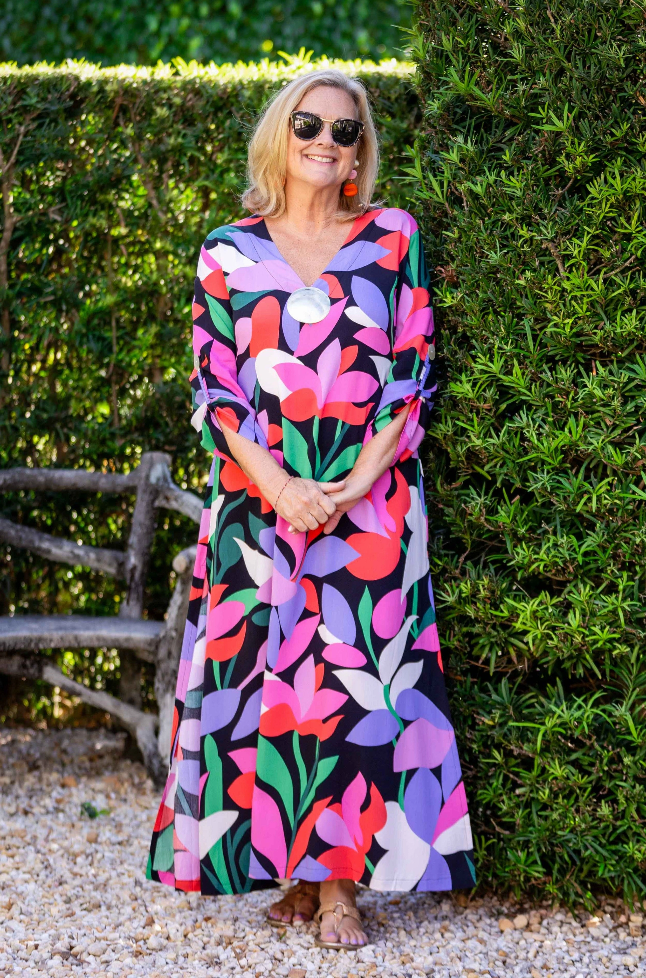 Seychelles Kaftan / Black Fuchsia Charming Comfort AntiPillTreatment