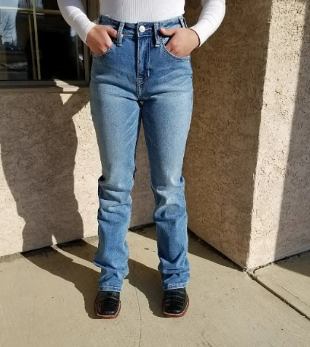 Hooey by Rock & Roll Cowgirl Women's High Rise Bootcut Jeans HYWD4HR16A
