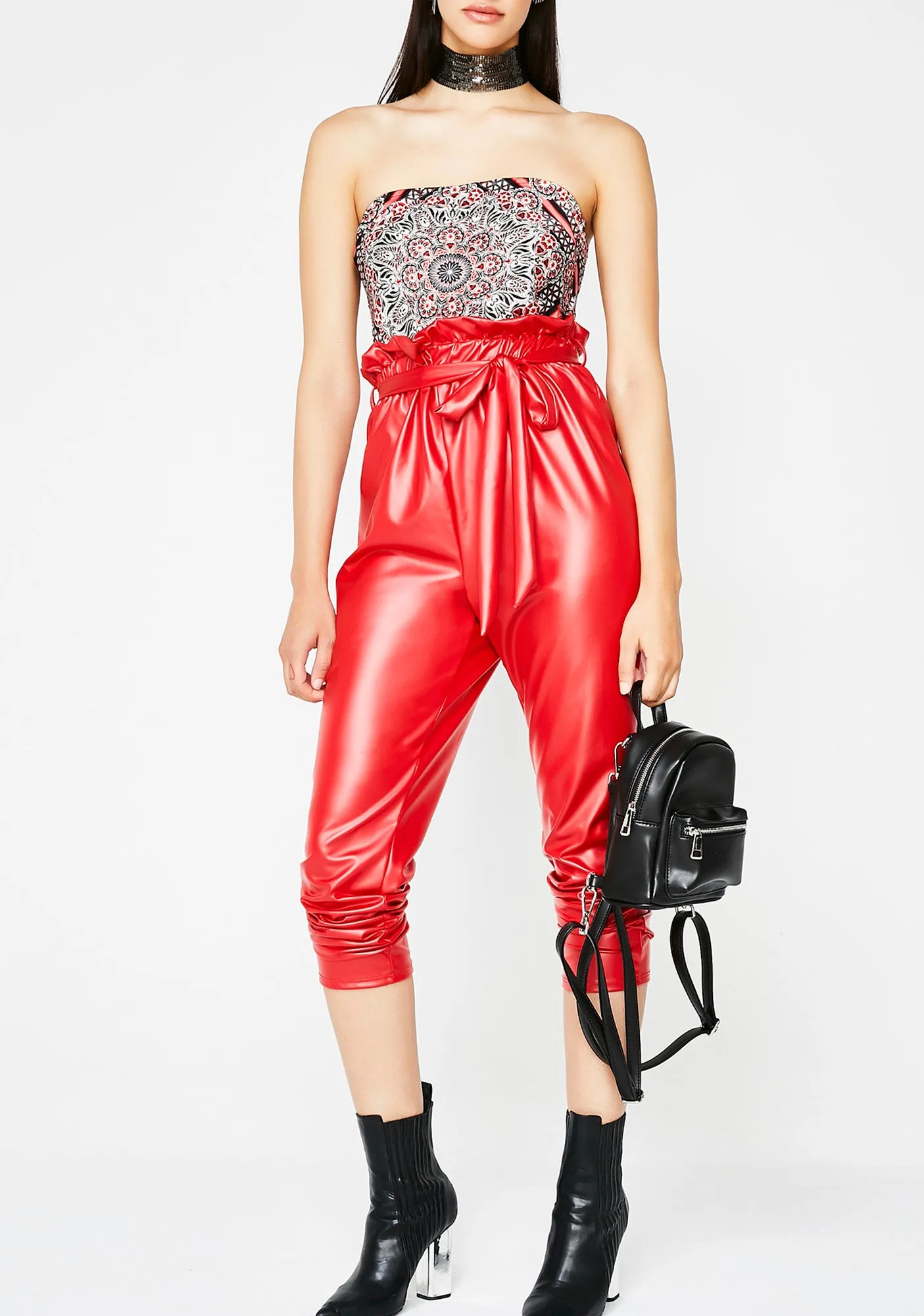 Hot Drink Me Up Vinyl Trousers