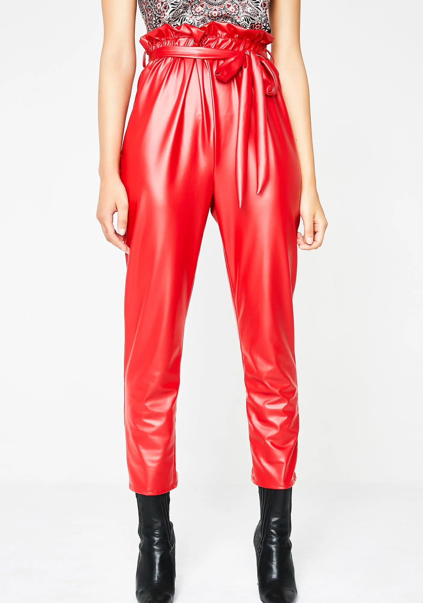 Hot Drink Me Up Vinyl Trousers