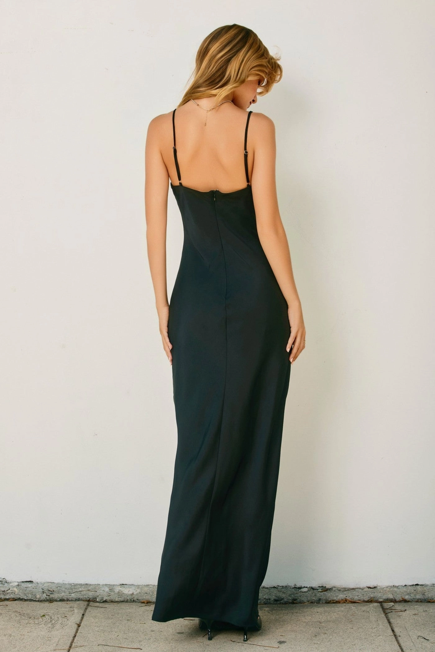 Shared Moment HALEY SATIN MAXI DRESS