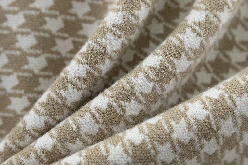 Houndstooth Fine Knit Loungewear Set