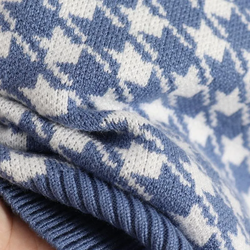 Houndstooth Fine Knit Loungewear Set