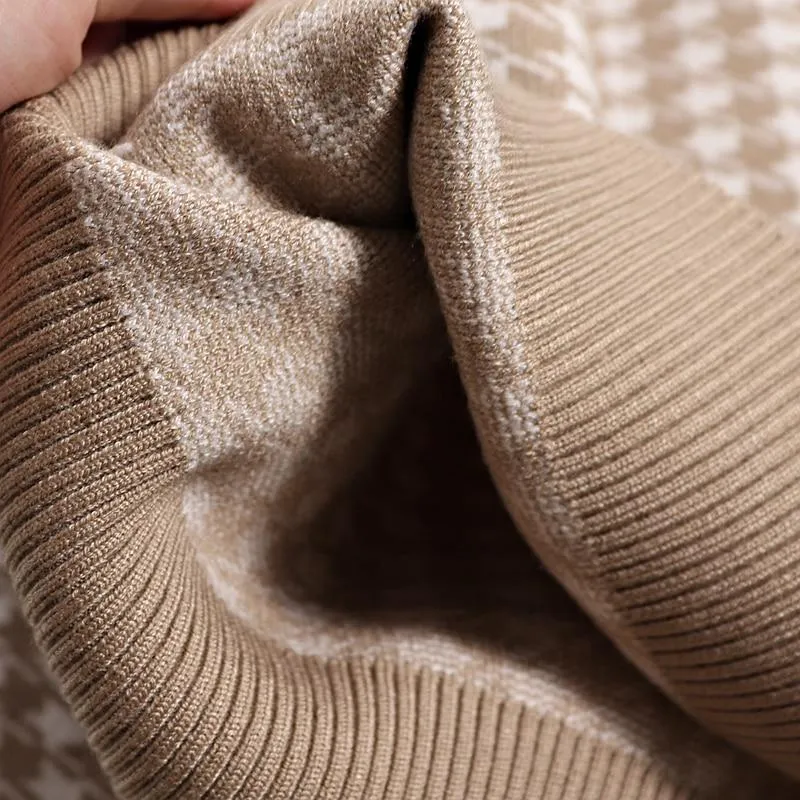 Houndstooth Fine Knit Loungewear Set