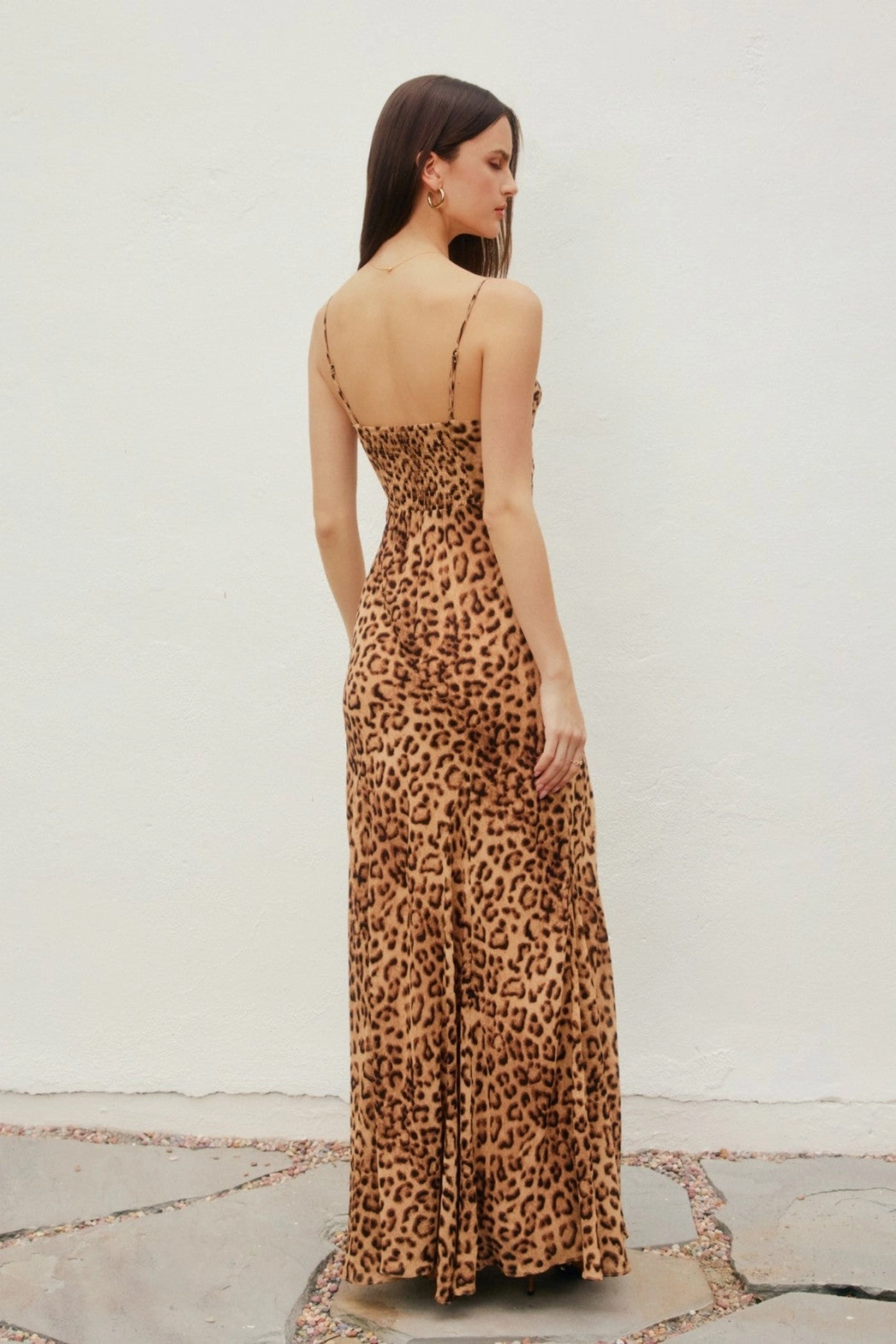 HUDA LEOPARD MAXI DRESS Delicate Finish Chic Ensemble