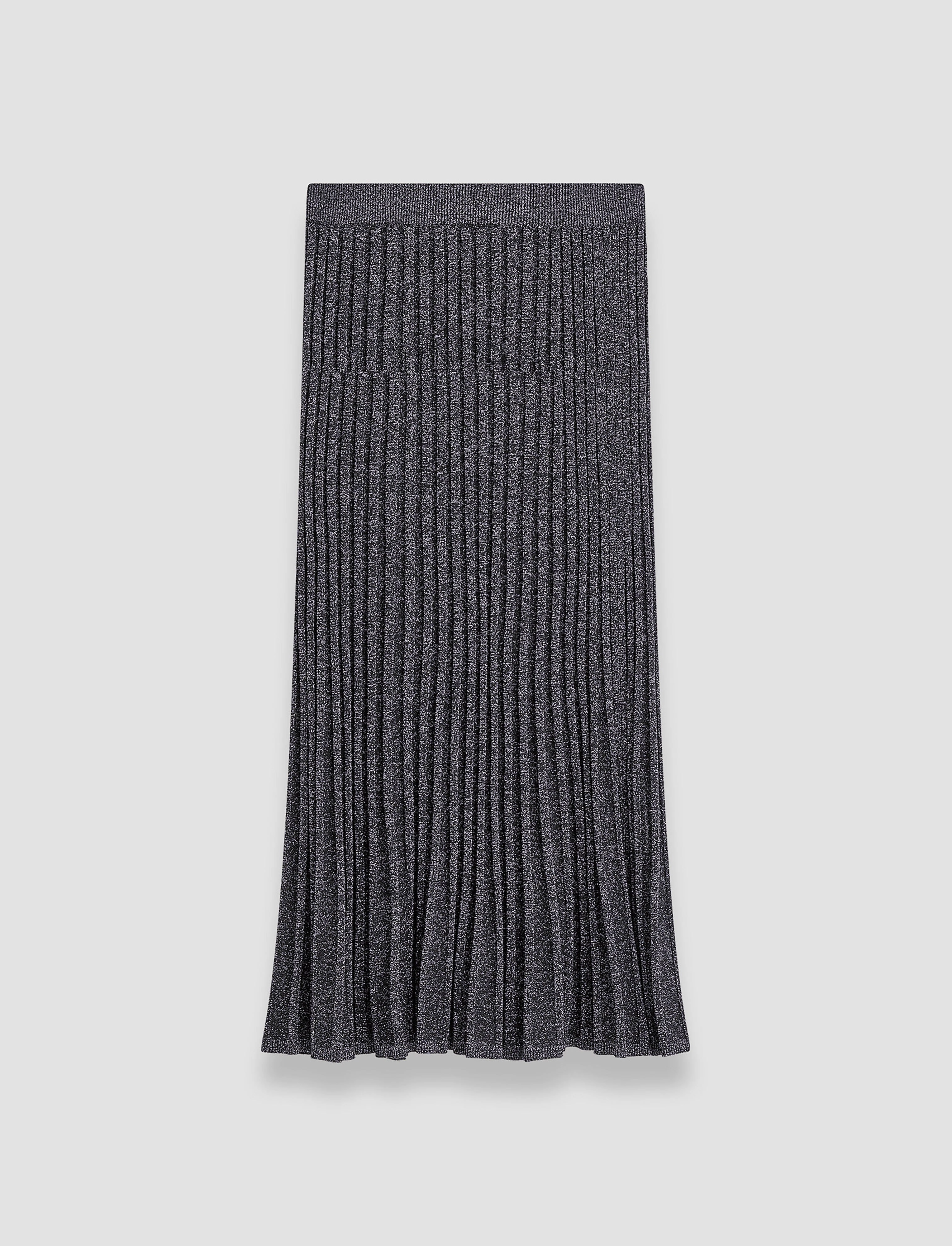 Lurex Knit Skirt Fold Over Detail