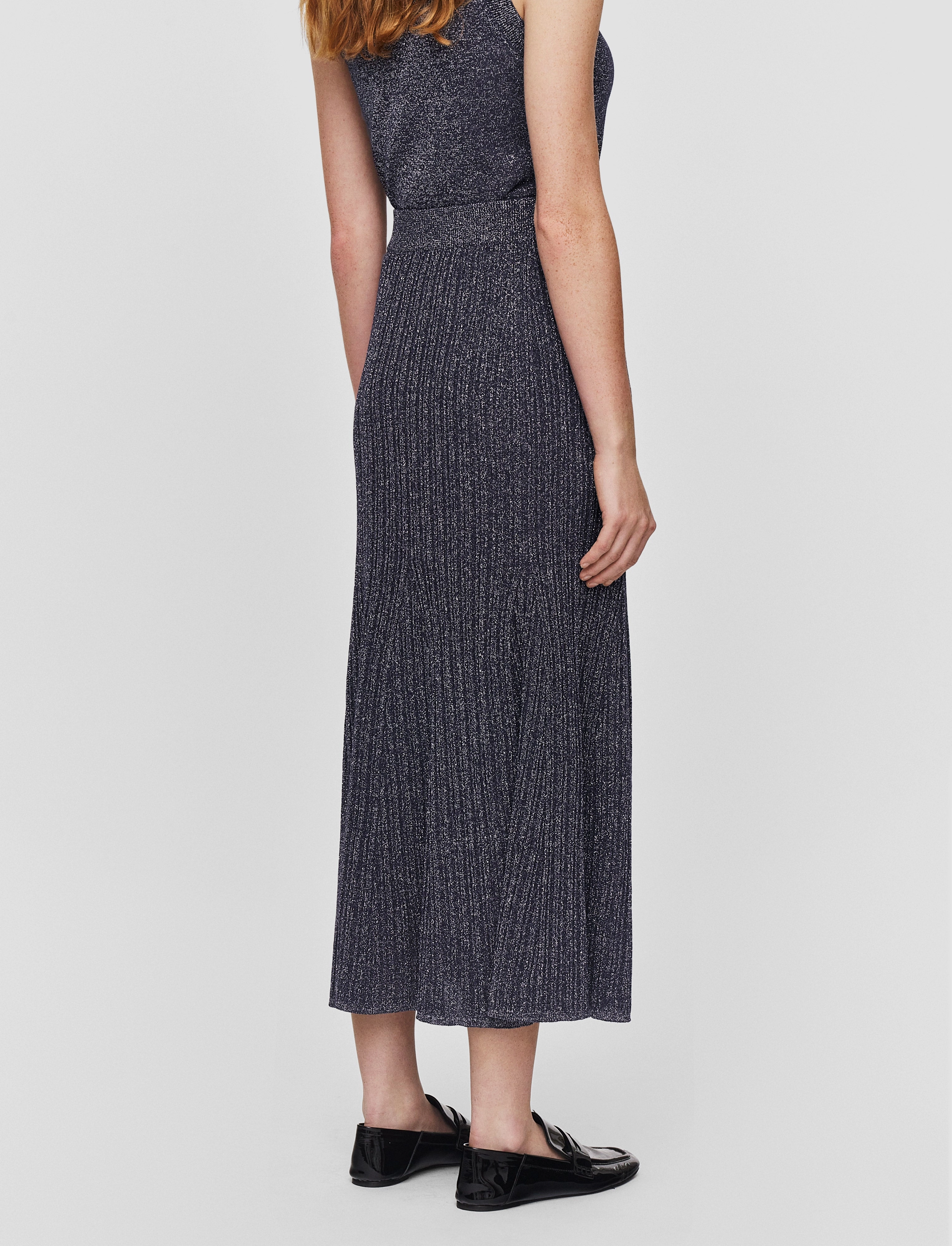 Lurex Knit Skirt Elegant Texture Performance Outfit