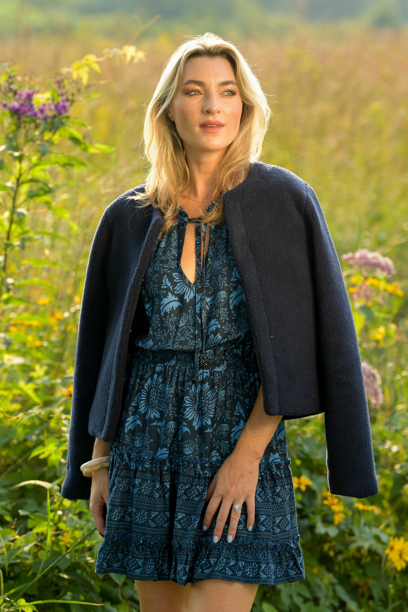 Ibiza Dress / Indigo Cabbage Street Mode Flattering Cut Wear