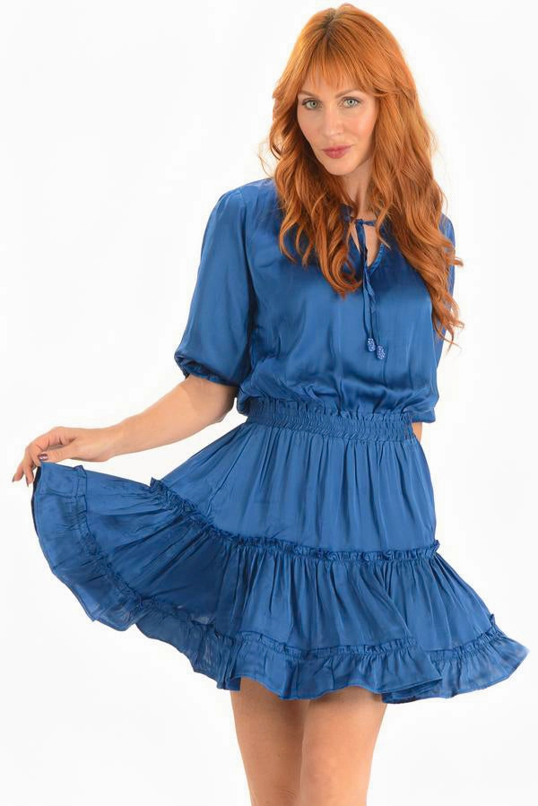 Ibiza Dress / Lapis Silk Casual maxi dress Soft Stretch