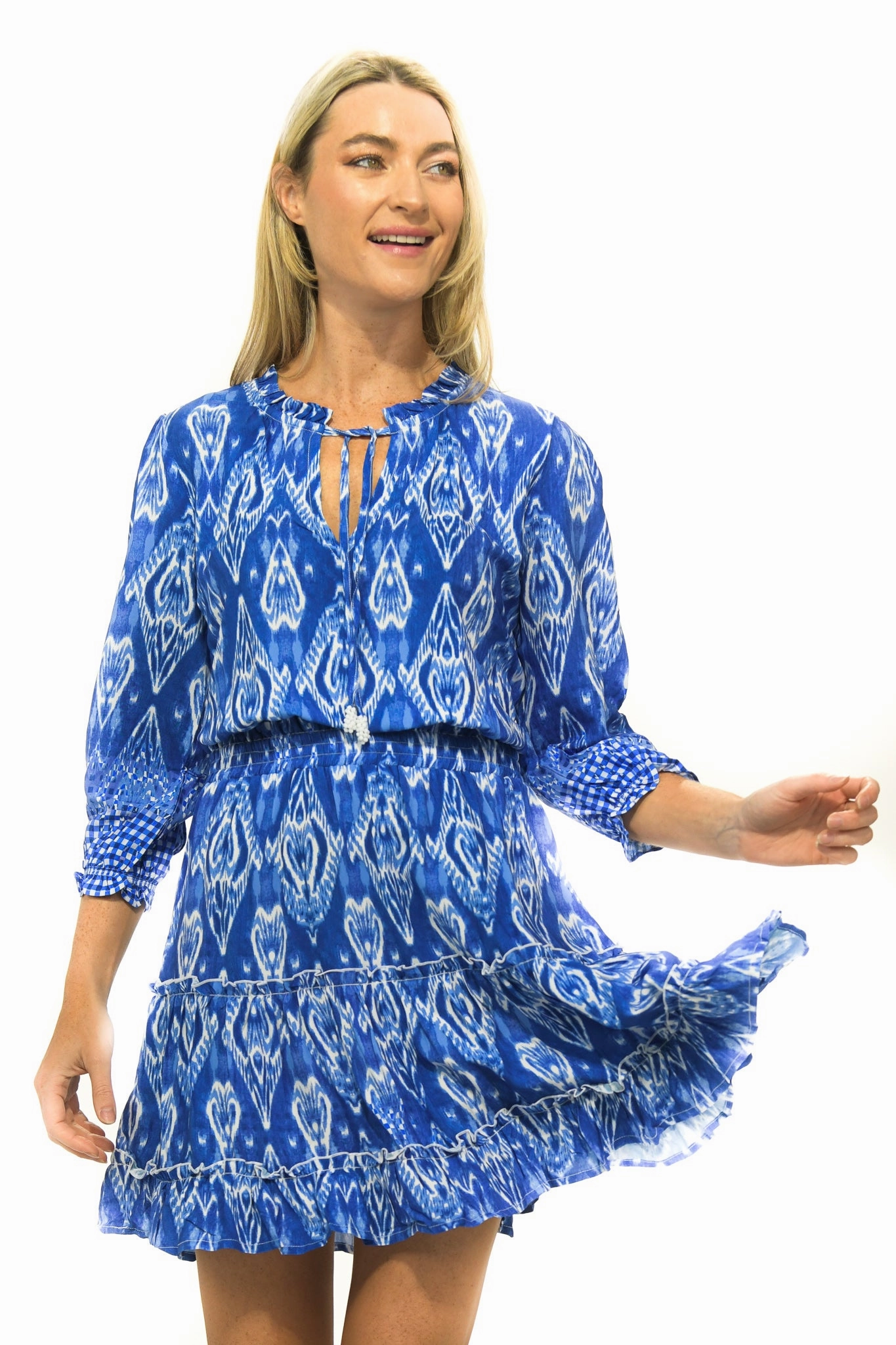 Flowy summer gown Ibiza Dress / Marine