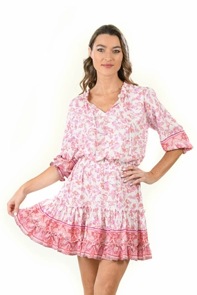 Ibiza Dress / Rouge Floral vacation look Easy Flow