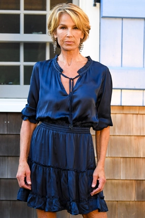 Ibiza Dress / Sapphire Silk Semi Casual