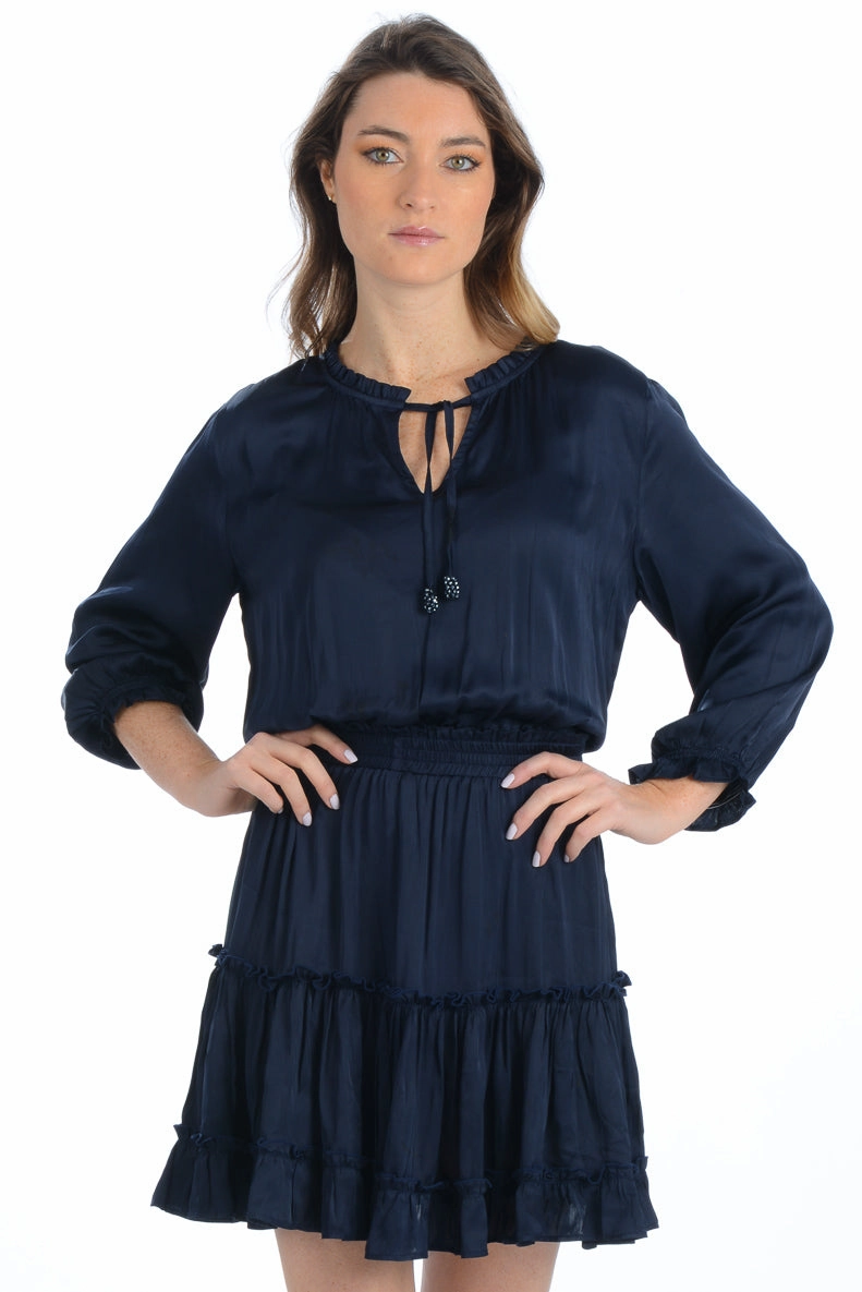 Exclusive-Design Ibiza Dress / Sapphire Silk