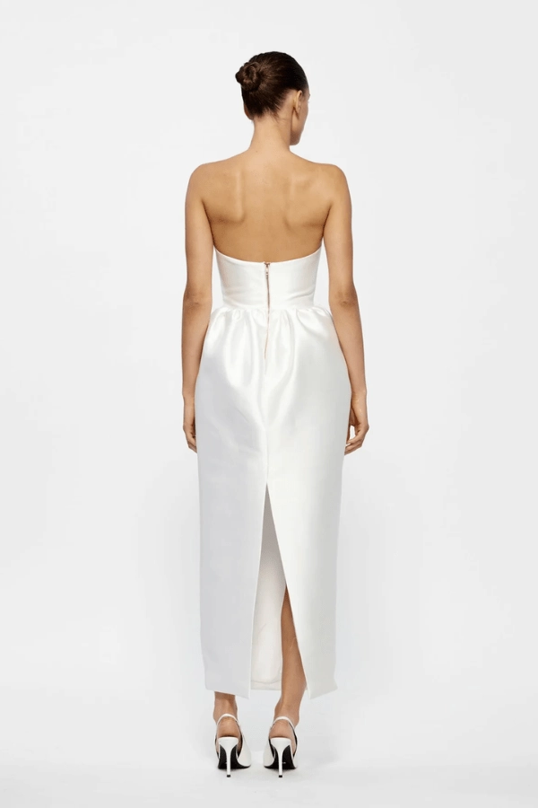 Lilia Dress Ivory Luxe Fit Classic Touch