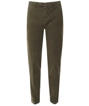 ID80175-Briglia Olive Textured Cotton Trouser