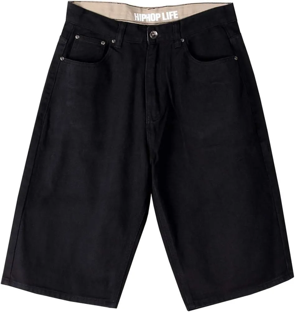 IDEALSANXUN Mens 3/4 Denim Shorts Big&Tall Loose Fit Jeans Shorts