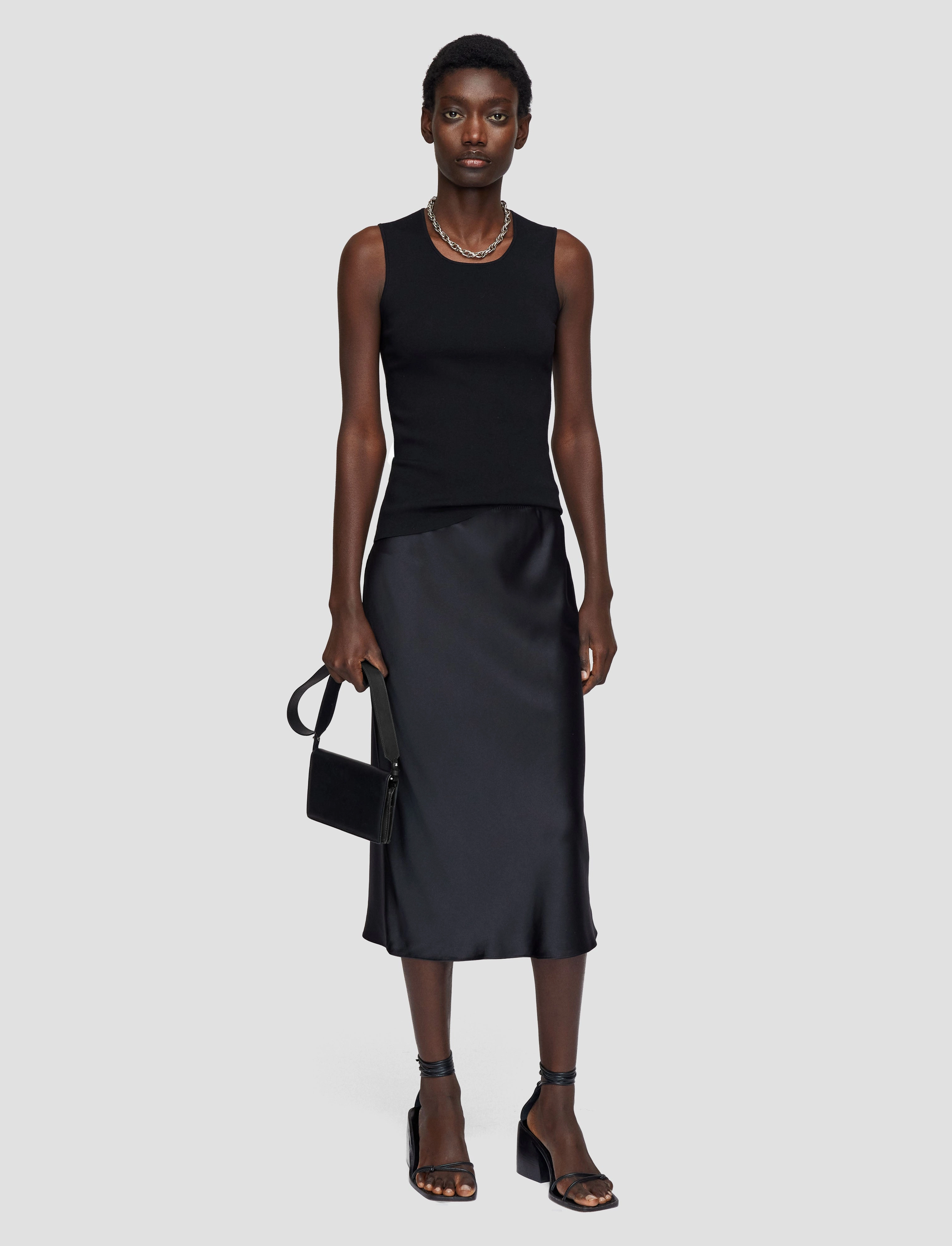 Effortless Feel Isaak Silk Satin Skirt