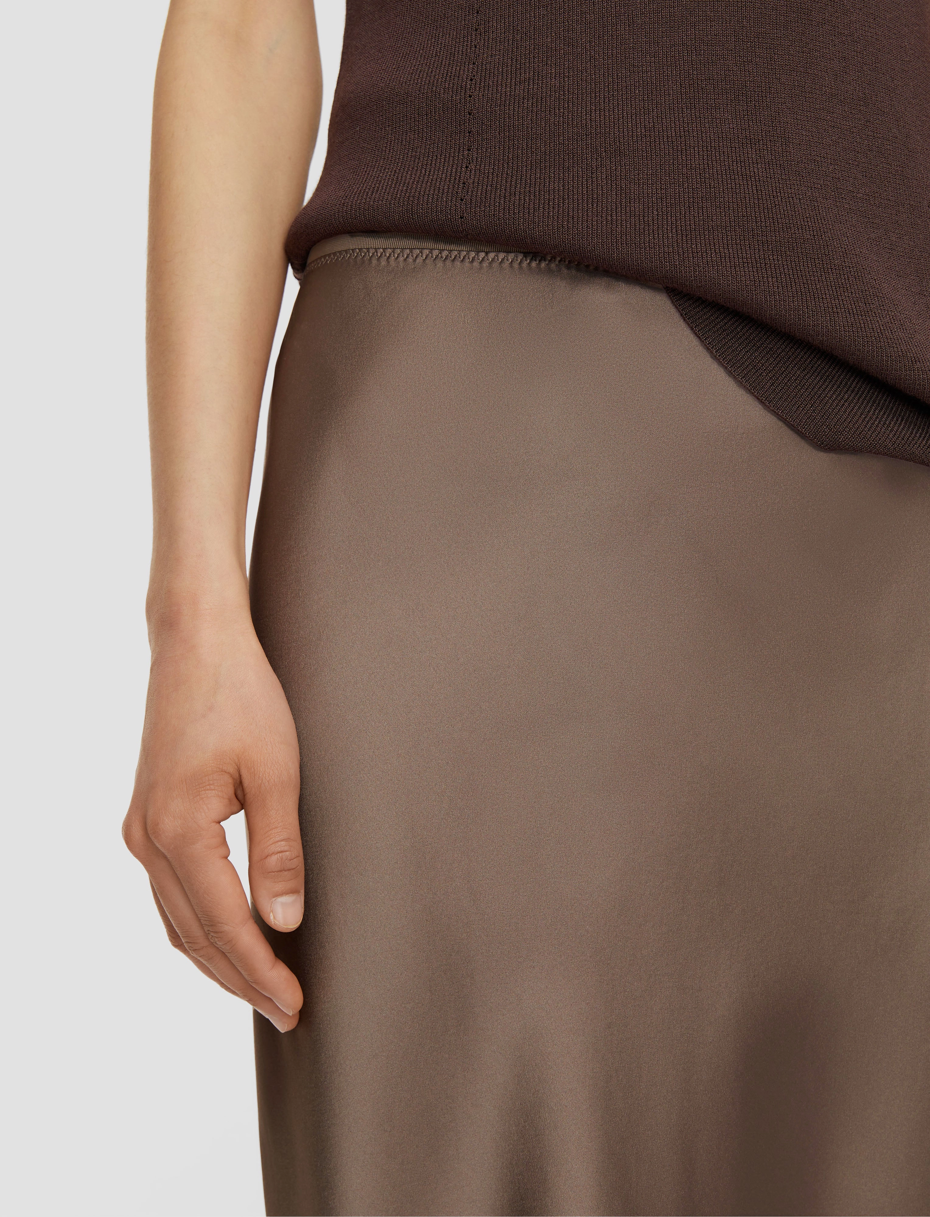 Isaak Silk Satin Skirt Mood Dressing Vibrant Touch