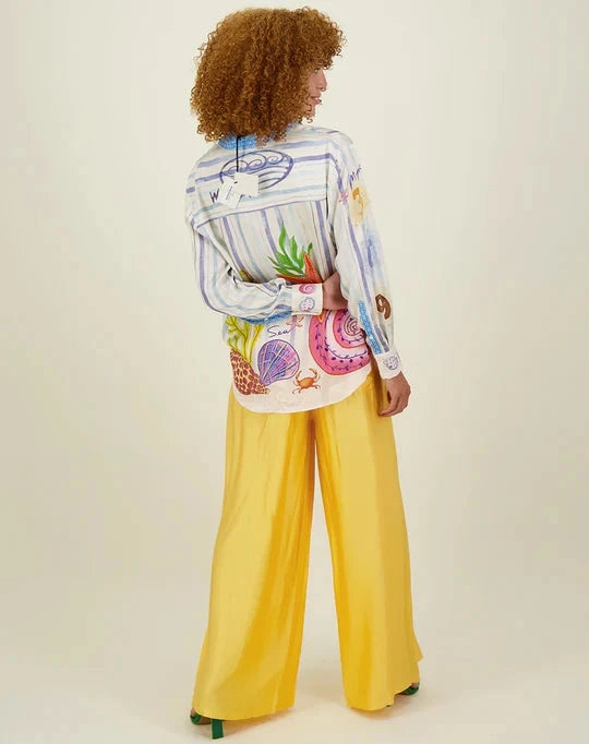 AntiBacterial Coating Isabel Printed Shirt Magic Ocean