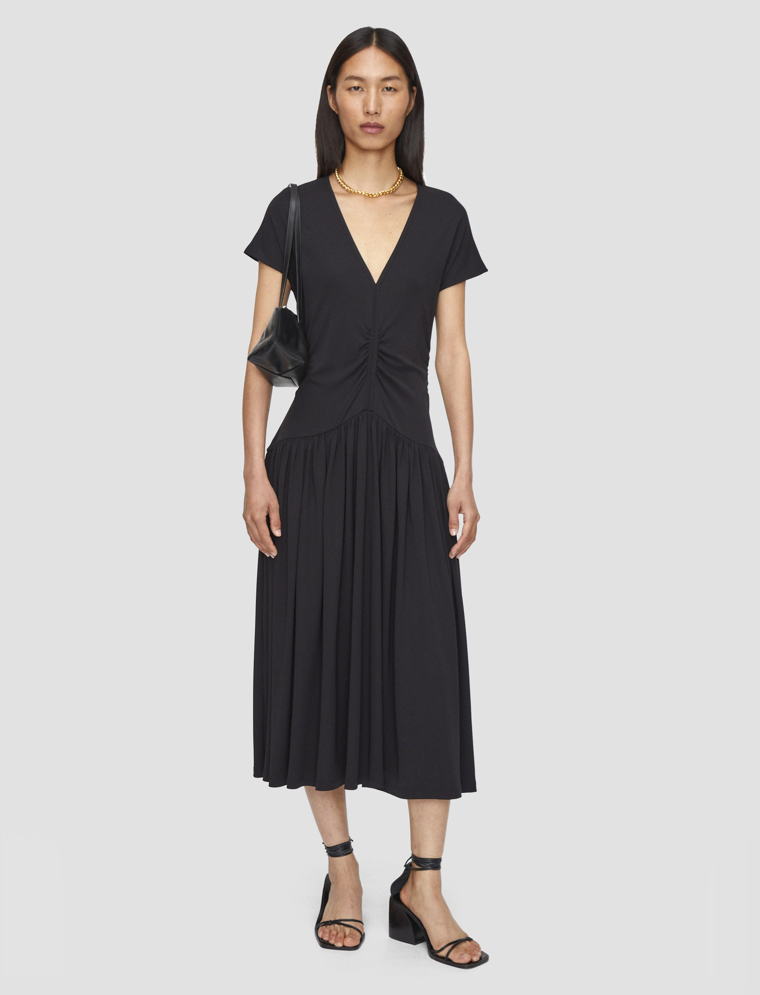 Feminine Cut Isaure Crepe Jersey  Dress
