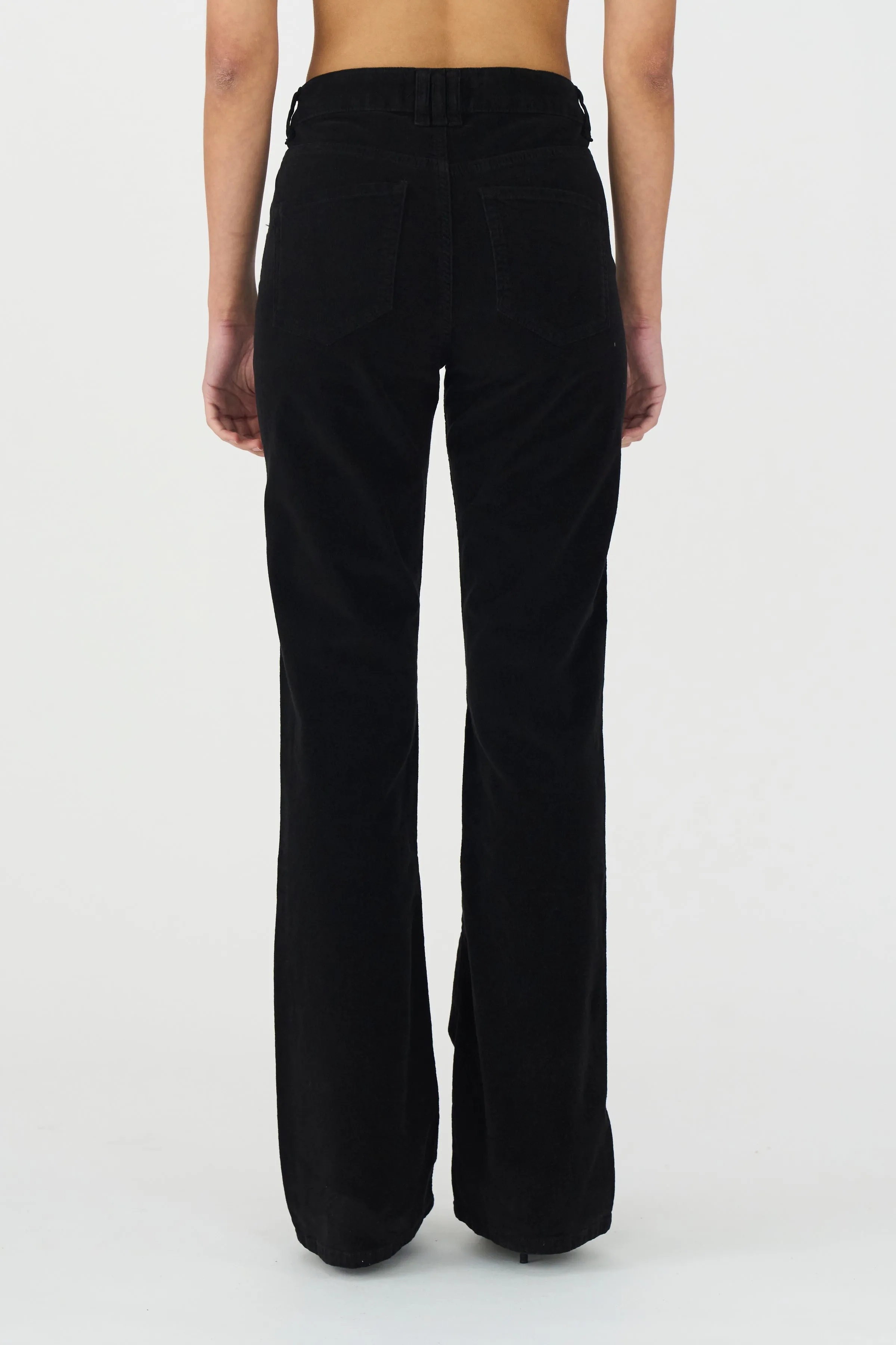 IVY-Tara Flare Jeans Baby Cord - Black